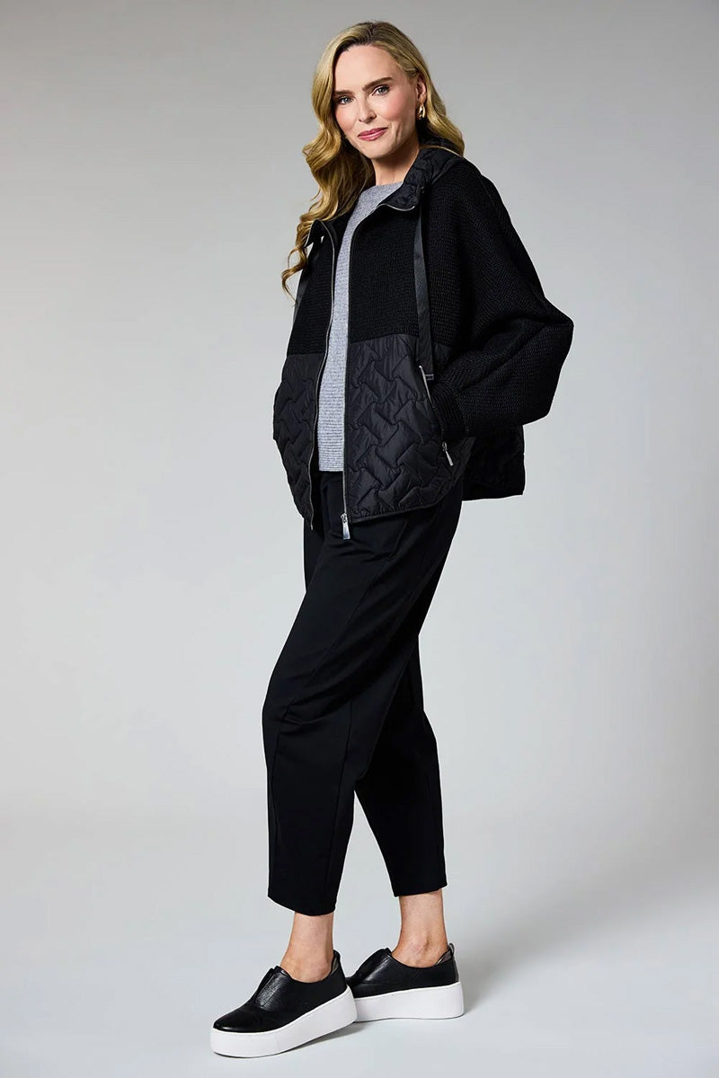 DECK Quilted Hooded Jacket Black