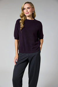 DECK Short Sleeve Sweater Mulberry