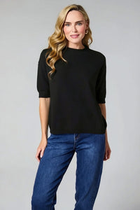 DECK Short Sleeve Sweater Black