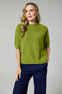 DECK Short Sleeve Sweater Lime