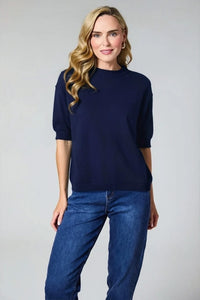 DECK Short Sleeve Sweater Navy