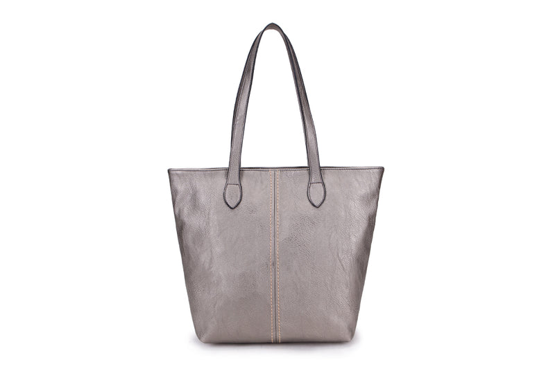 Andrea Shopper Handbag Metallic