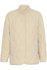 KAFFE KAlorena Quilted Jacket Feather Grey
