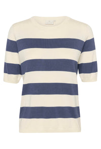 KAFFE KAlizza Pullover Striped Indigo Blue/White