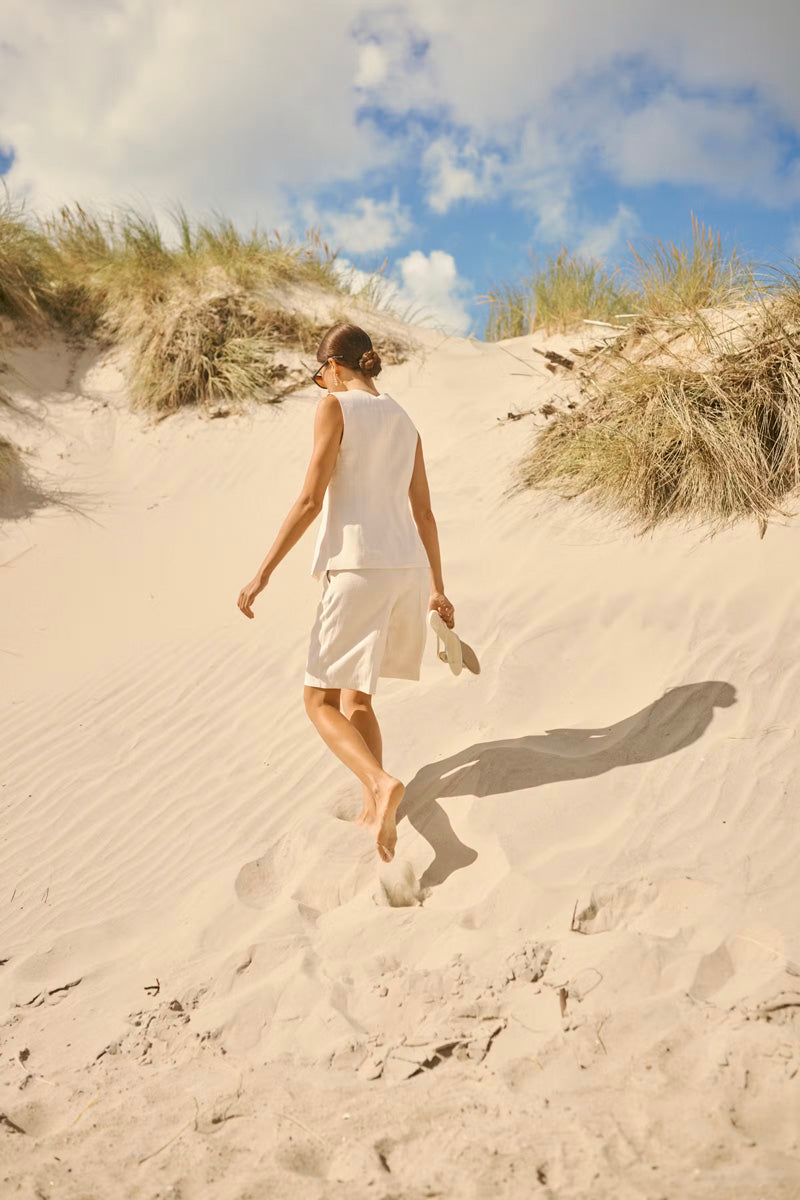 KAFFE KAannetta Shorts Feather Grey Melange.