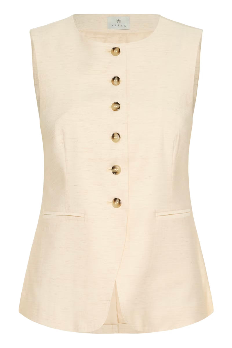 KAFFE KAannetta Waistcoat Feather Grey Melange