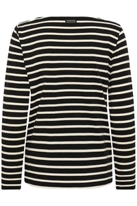 InWear DELLA IW Top Black/Whisper White Stripe