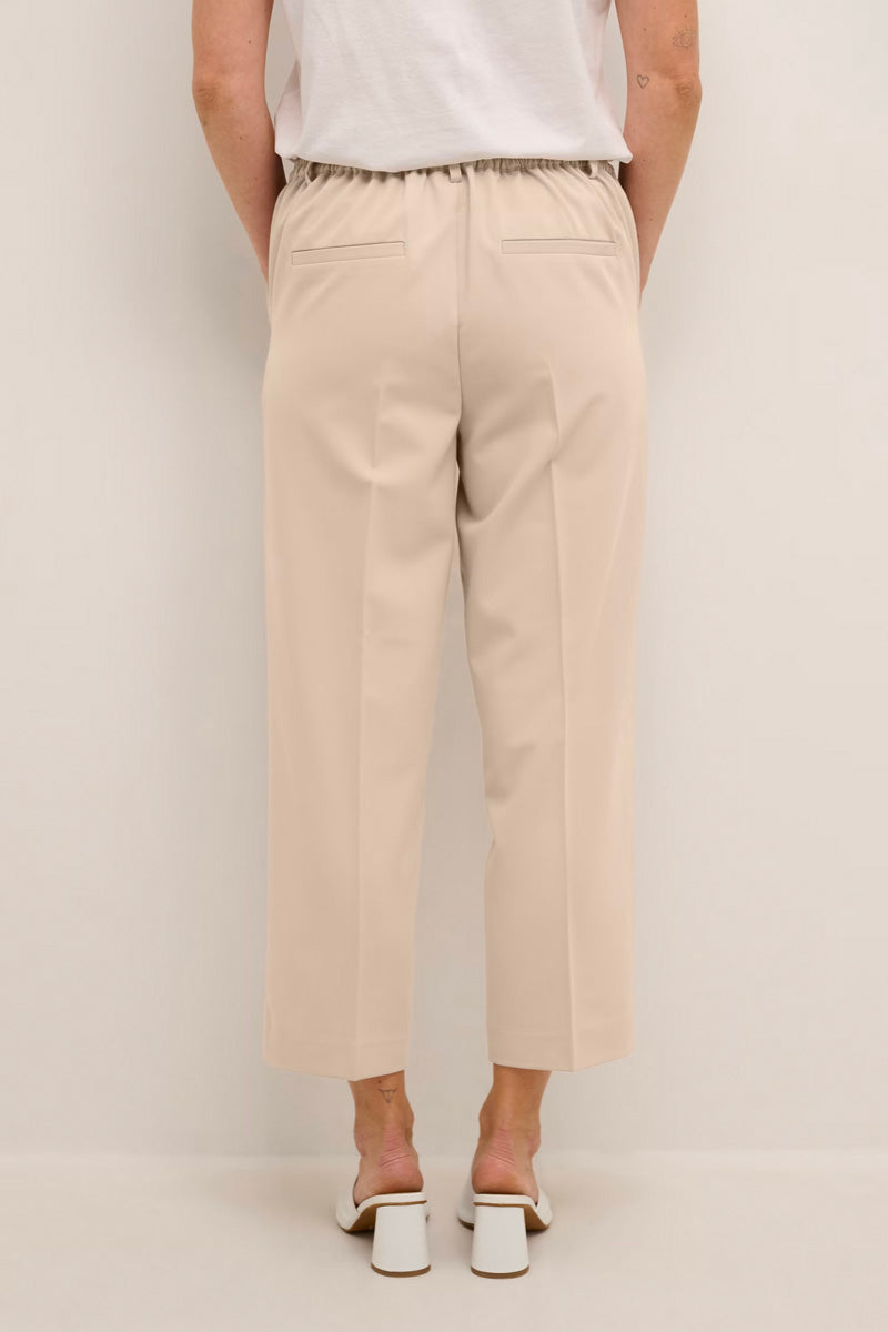 KAFFE KAsakura Cropped Trousers Feather Grey Melange