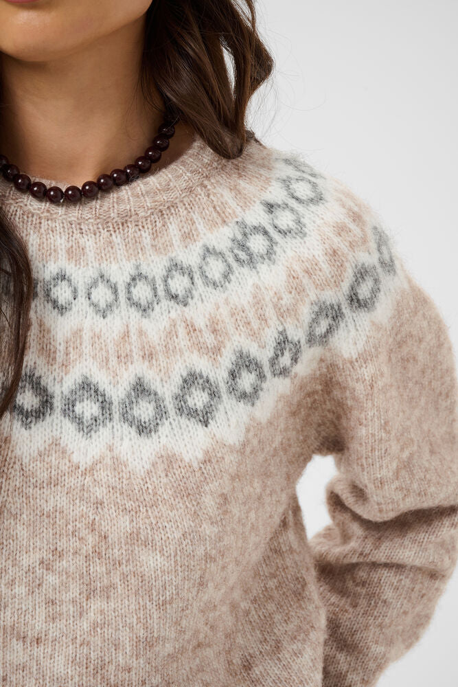 KAFFE KAberta Pullover Beige Melange
