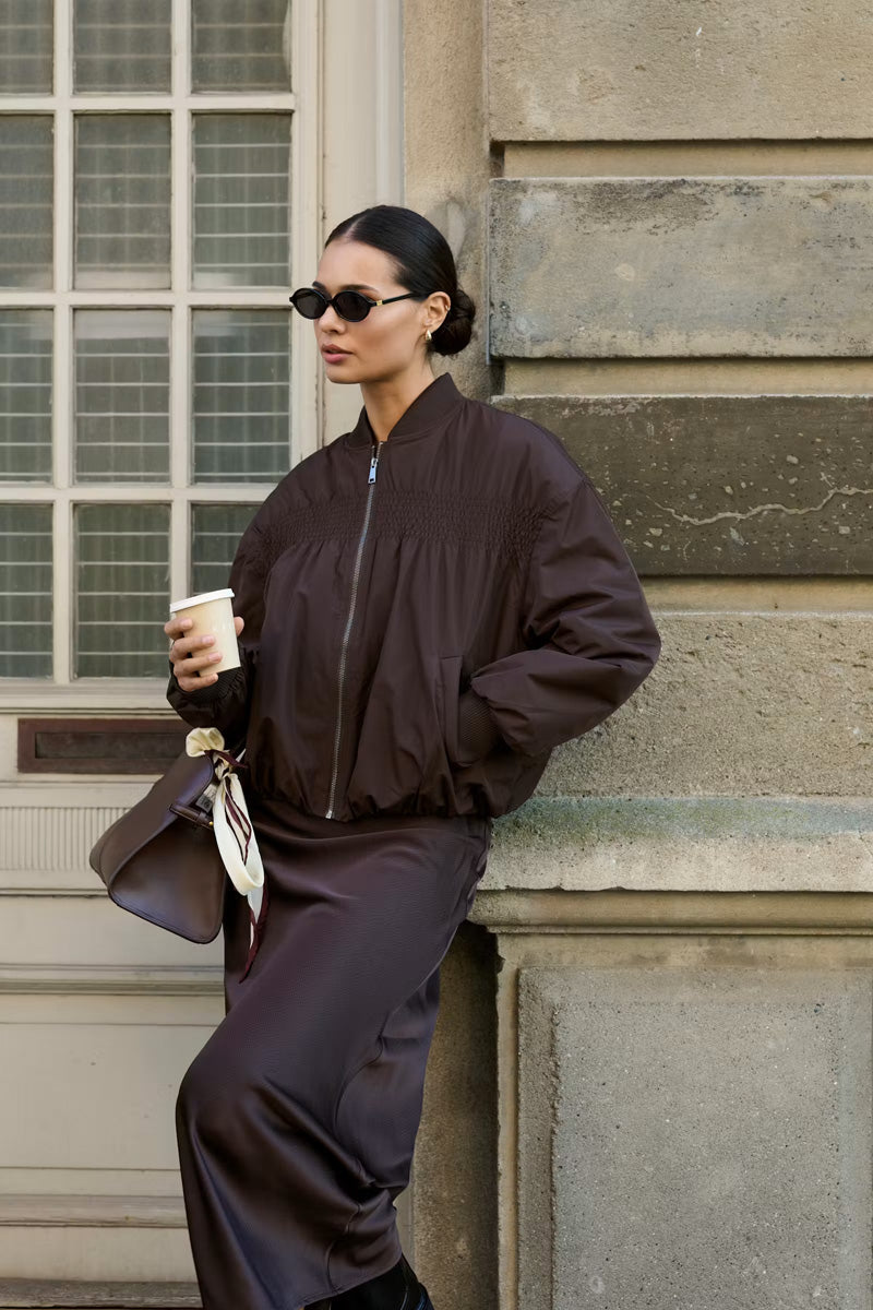 KAFFE KAarlette Bomber Jacket Coffee Bean