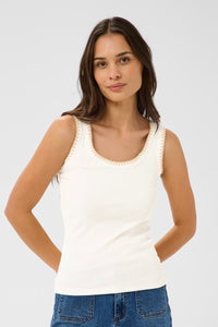 KAFFE KAcarna Tank Top Chalk White