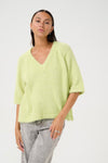 KAFFE KAemilie V-Neck Pullover Lettuce Green