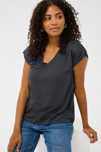 KAFFE KAlise T-Shirt Washed Black