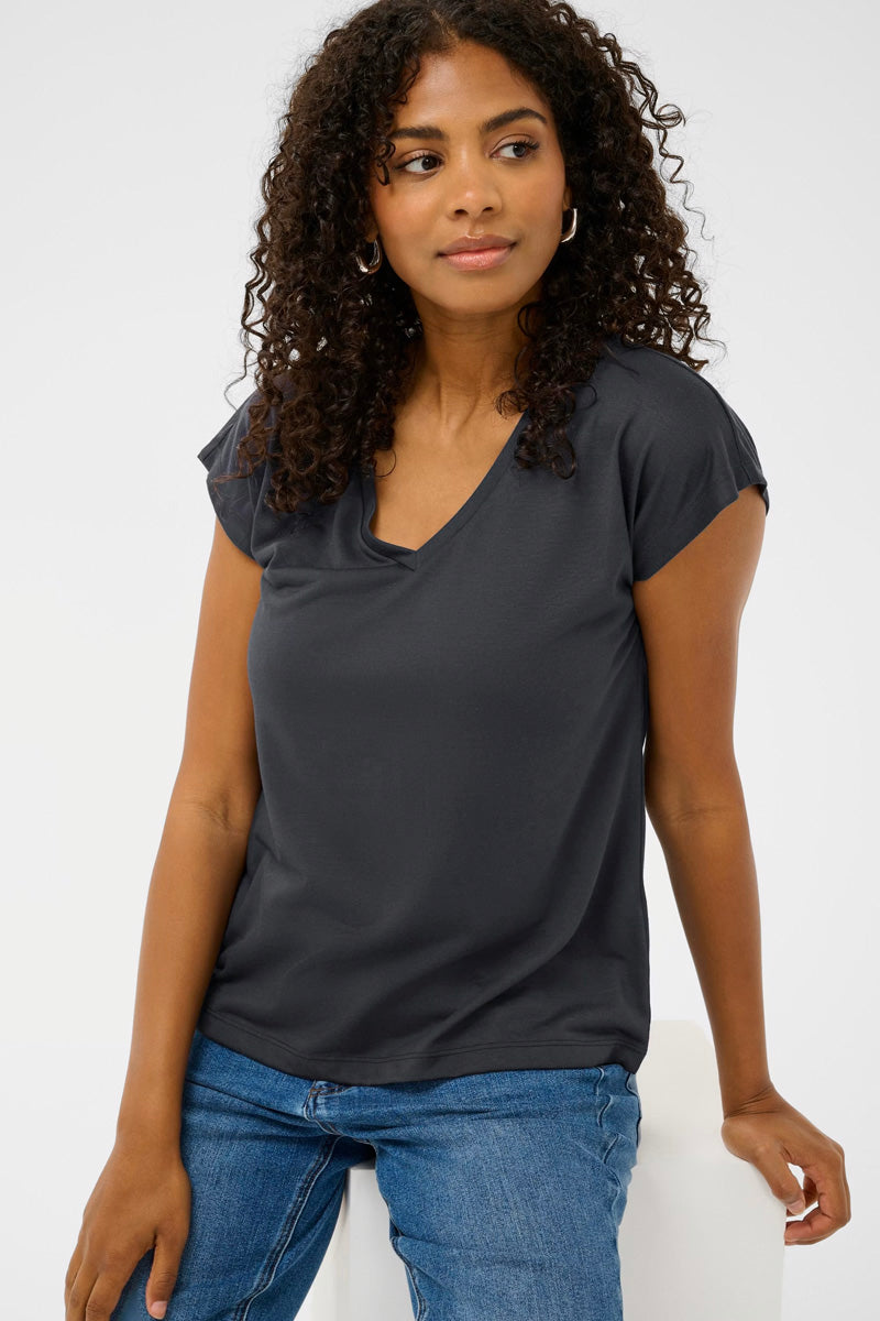 KAFFE KAlise T-Shirt Washed Black