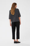 KAFFE KAemillie Crop Pullover Dark Grey Melange