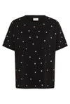 KAFFE KAhelen Stud T-Shirt-Black