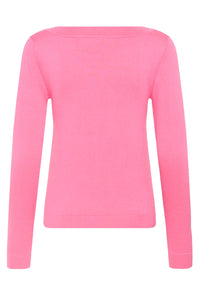 KAFFE KAlizza Boatneck Pullover Pink Power