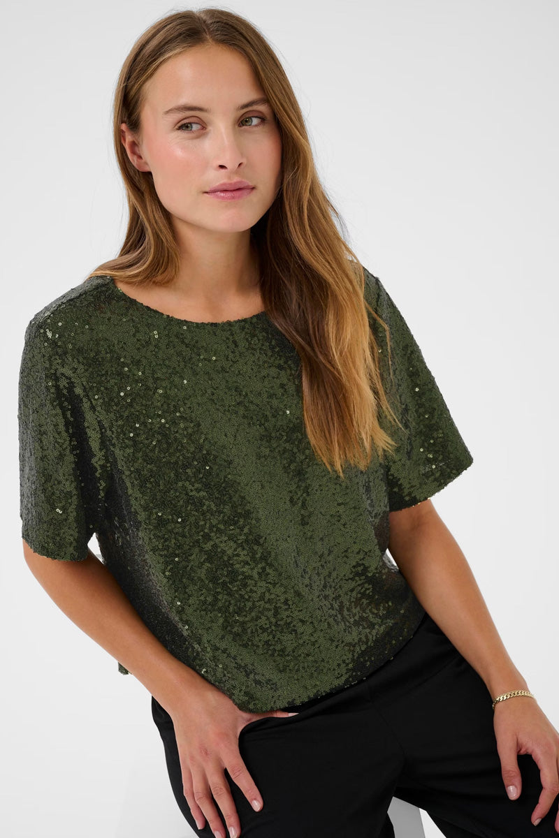 KAFFE KAmiranda Blouse-Ivy Green