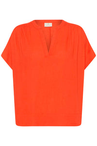 KAFFE KAmilia Wing SL Blouse Poppy Red