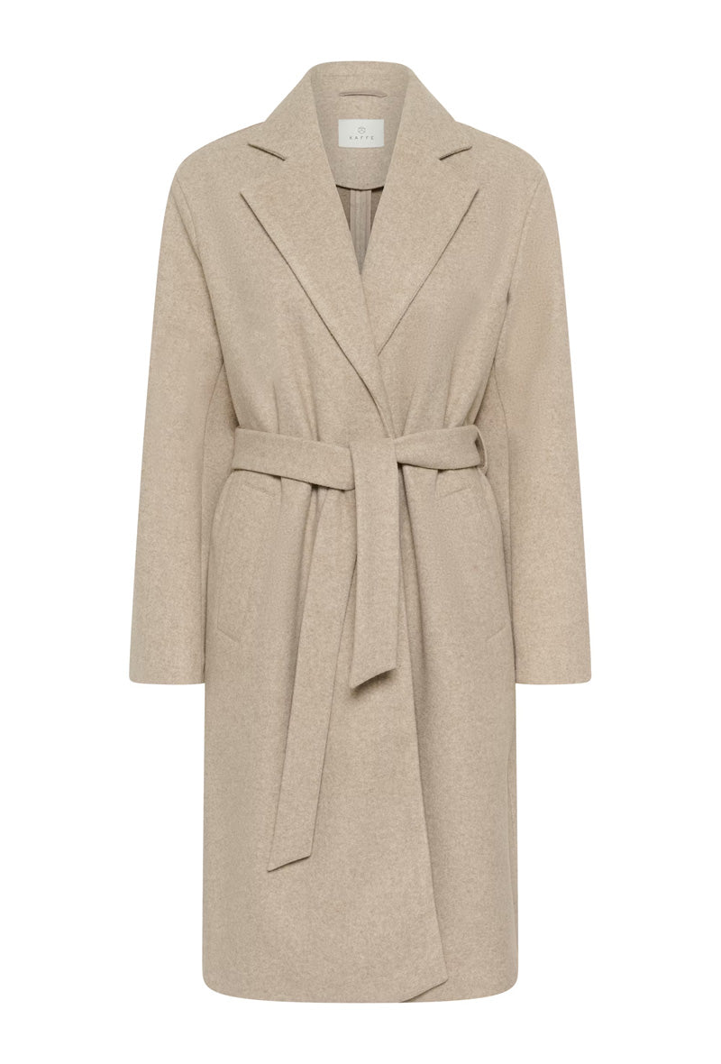 KAFFE KAsaturn Coat-Beige Smoke Melange
