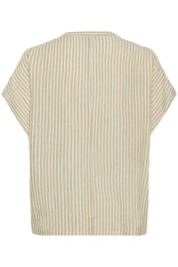 KAFFE KAmilia Wing SL Blouse Chinchilla/Chalk Stripe