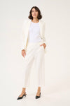 KAFFE KAsakura Cropped Pant Chalk White