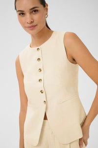 KAFFE KAannetta Waistcoat Feather Grey Melange