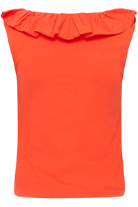 KAFFE KAdidde Flounce Top Tigerlily