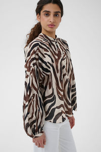 InWear ROSALIE IW Button Blouse Haze Zebrah
