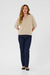 KAFFE KAemilie V-Neck Pullover Feather Gray