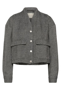 KAFFE KAvalentina Jacket Black/White Tweed