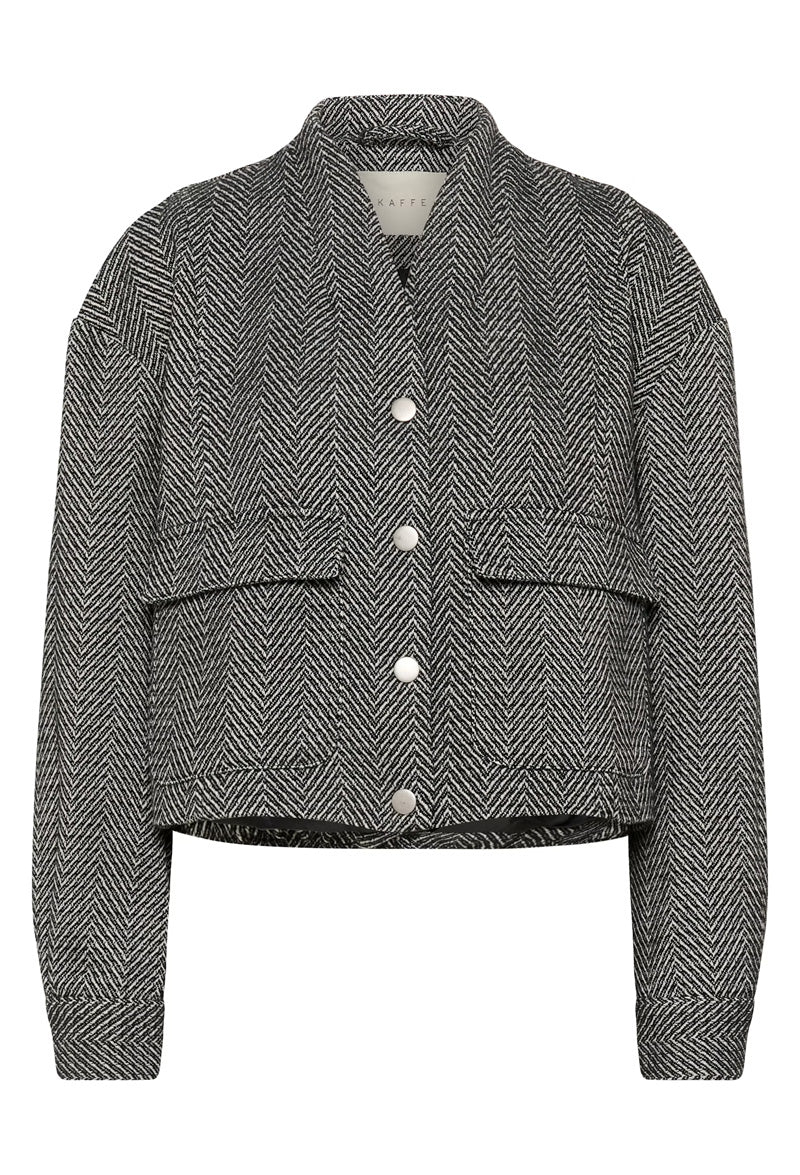 KAFFE KAvalentina Jacket Black/White Tweed