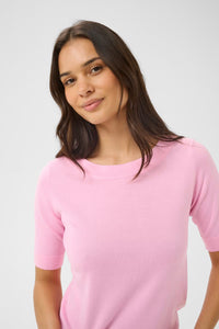 KAFFE KAlizza Boatneck Pullover Pink Frosting