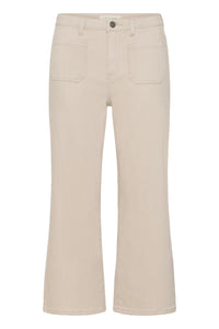 KAFFE KAbrook Cropped HW Jeans Moonbeam