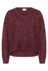KAFFE KAtrina V-Neck Pullover Wine