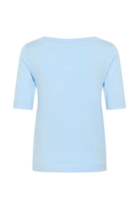 KAFFE KAlizza Boatneck Pullover-Nantucket Breeze