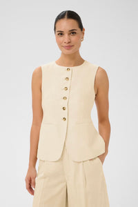 KAFFE KAannetta Waistcoat Feather Grey Melange