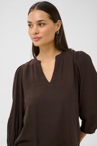 KAFFE KAmilia 3/4 SL Blouse Black Coffee