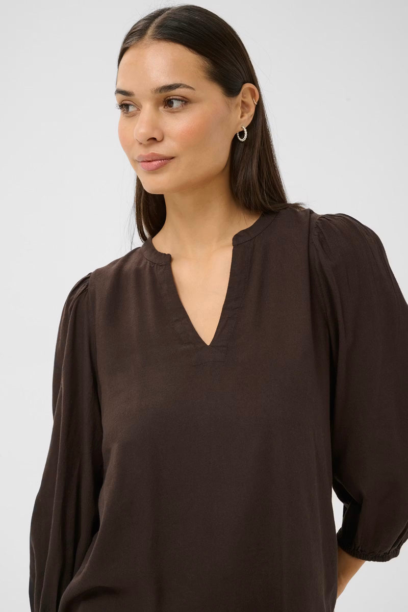 KAFFE KAmilia 3/4 SL Blouse Black Coffee