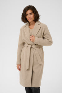 KAFFE KAsaturn Coat-Beige Smoke Melange