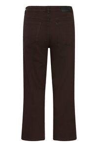 KAFFE KAbrook Cropped HW Jeans Coffee Bean
