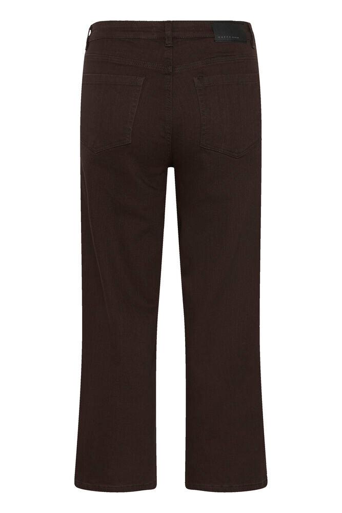 KAFFE KAbrook Cropped HW Jeans Coffee Bean