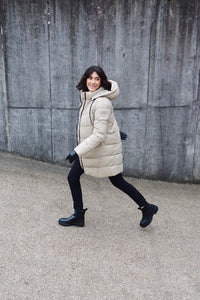 KAFFE KAsusanne Quilted Coat-Feather Gray