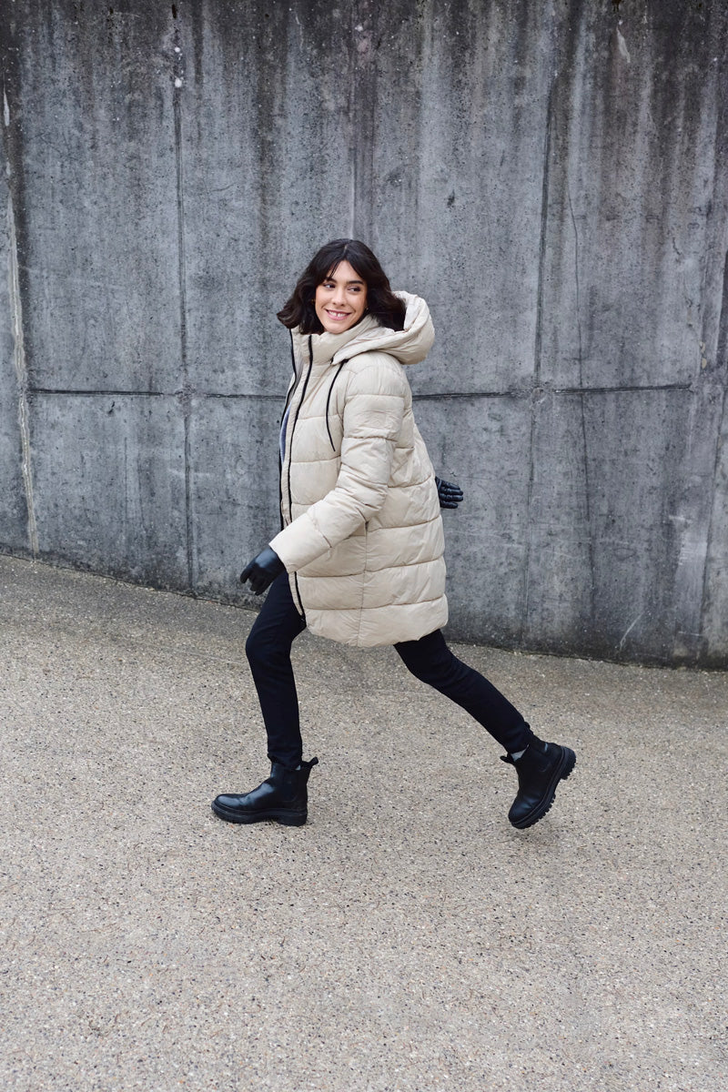 KAFFE KAsusanne Quilted Coat-Feather Gray