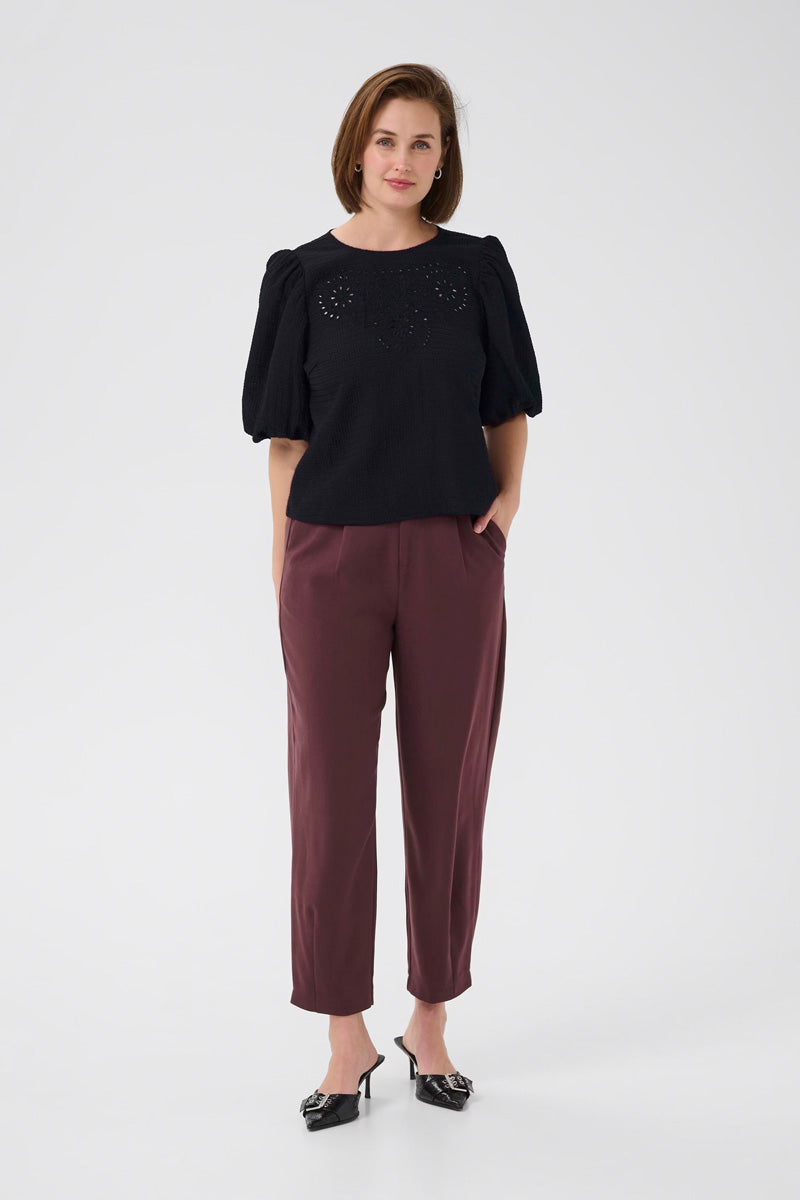 KAFFE KAmelani Blouse-Deep Black