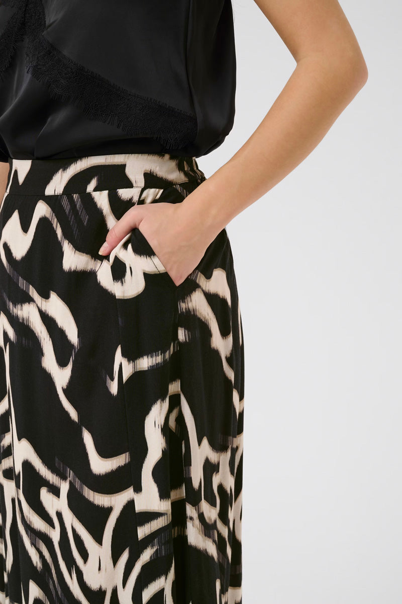 KAFFE KAmartha Maxi Skirt Black/Stone