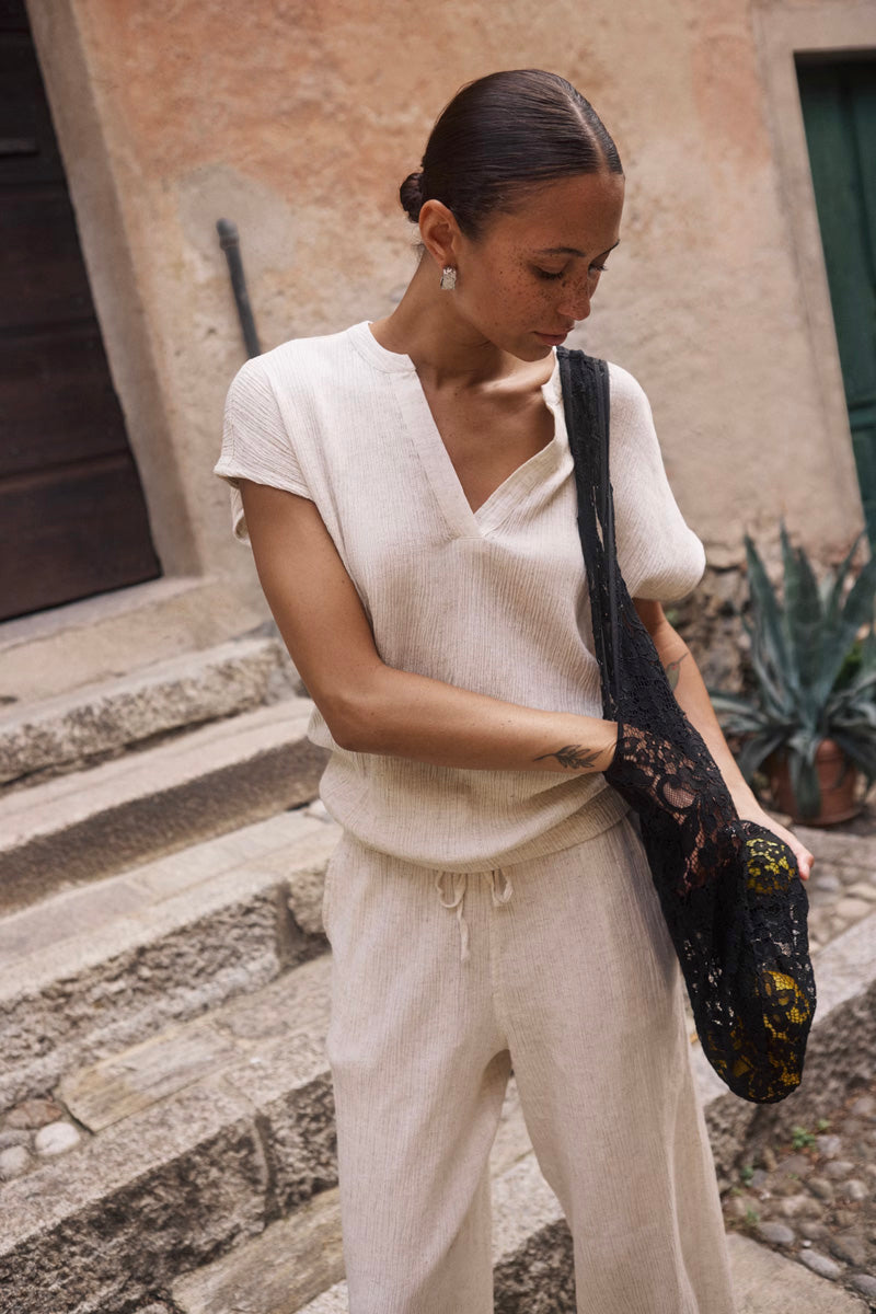 KAFFE KAgitte Trousers Feather Gray Melange