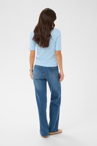 KAFFE KAlizza Boatneck Pullover-Nantucket Breeze