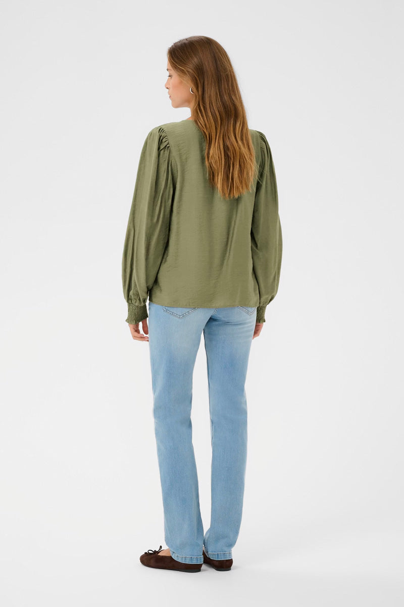 KAFFE KAlufia Blouse-Dusky Green