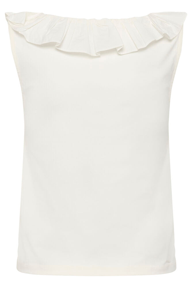 KAFFE KAdidde Flounce Top Chalk